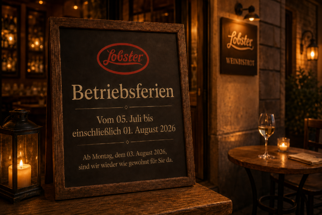 Betriebsferien - Lobster Weinbistrot - Restaurant Frankfurt - Urlaub